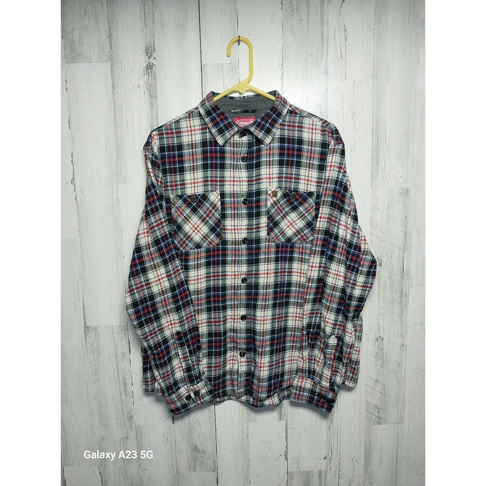 COLEMAN Shirt Men's Size XXL Plaid Flannel Button Up Long Sleeve